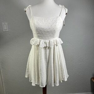 Saints and Secrets Size Medium‎ White Mini Dress